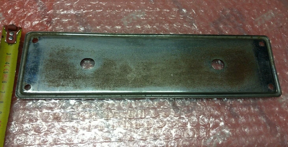 Portatarga Anteriore metallo cromato d'epoca 29cmX8cm ALFA ROMEO FIAT LANCIA etc - Imagen 2 de 2