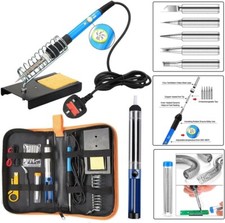 Soldering Iron Kit 60W Welding Tools With Adjustable Temp 200-450C And ON Off