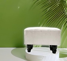 New Ottoman Footstool Modern Rectangle Seat Chair Footrest Padded Seat  (CREAM)