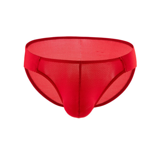 Men Briefs Underpants Sexy Bulge Pouch Butt Lifting Mesh Hole Breathable Panties - Imagen 28 de 31
