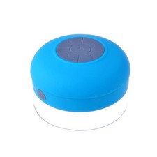 Waterproof Shower Mini Mic Suction Portable Wireless Bluetooth Speaker Blue