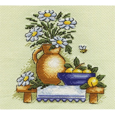 PANNA Kreuzstichset „Hagebuttenzweig“ – 17x13 Cm, Inkl. Garn, Stoff, Nadel
