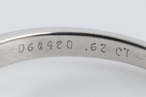 Tiffany & Co. 950 Platinum Solitaire Mount Ring Size 7 (4.10g.) - Picture 4 of 5