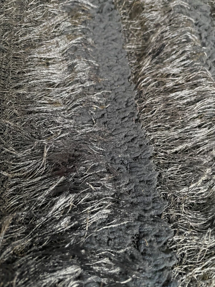 Fabric Lot 4 Yds 60 W Blue Eyelash Lame With Yarn Textured Knit Apparel Blankets - Image 2 of 4