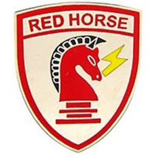 United States Air Force USAF Red Horse Civil Engineer Genuine Lapel Hat Pin 1"