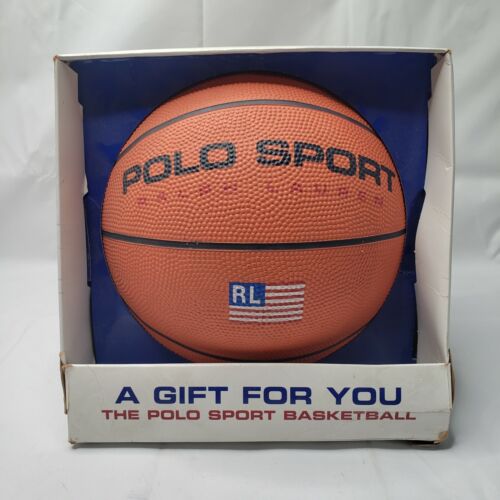 RARE VINTAGE 1993 POLO SPORT RALPH LAUREN BASKETBALL SPELLOUT FLAG RAWLINGS BALL - Picture 1 of 7