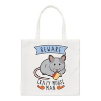 Beware VerrüCkt Maus Man Regular Tragetasche Lustiger Witz Tier Haustier