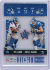 2003 Leaf Rookies & Stars Ticket Masters 1118/1325 Tiki Barber Jeremy Shockey