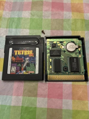 Tetris DX (Nintendo Game Boy Color GBC, 1998) Authentic Cartridge Tested Saves