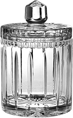 Handmade and Handcut Crystal Cookie Jar/Candy Box, 7''H, 1/2 Litre, 17 Oz, Made i