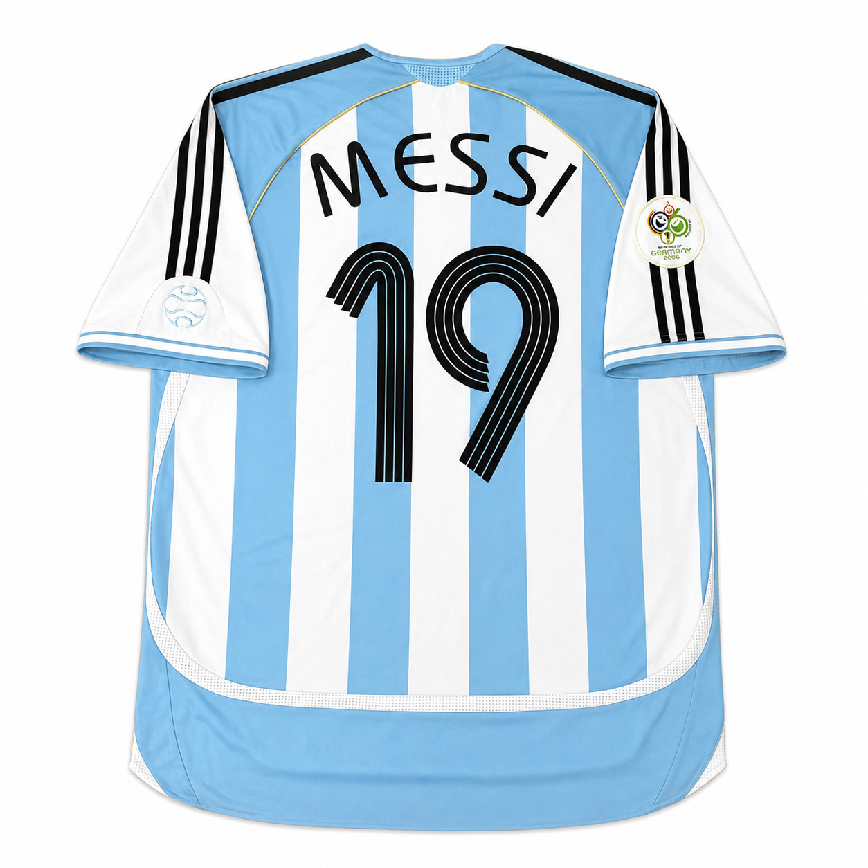 Authentic 2006 Argentina Messi #19 World Cup Jersey Size L Large Adidas AZB001