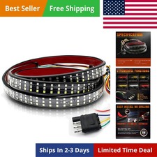 Tailgate Light Bar 60 Inch Triple Row Tail light bar for Pickup Trailer SUV R...