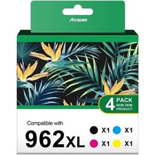 Black and Color Ink Cartridges for HP 962 XL Cartridges Open box