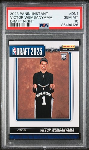 2023-24 Panini Instant NBA Draft Night Victor Wembanyama RC Spurs PSA 10 Rookie