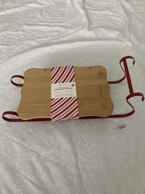 Twos Company Santas Sleigh Serving Board Bamboo for Charcuterie /Apps New