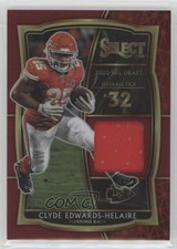 2020 Select Draft Selections Memorabilia Red Prizm Clyde Edwards-Helaire n0c