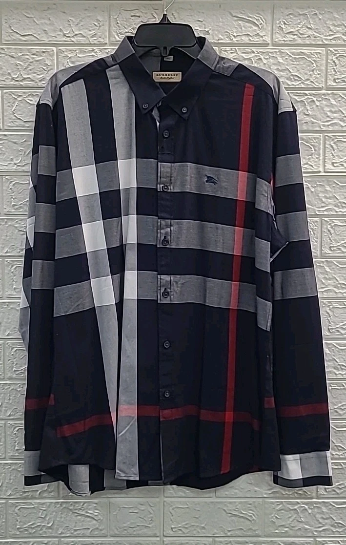 Burberry — NEW Burberry Summerton Check Button-Front Shirt - Size 4XL