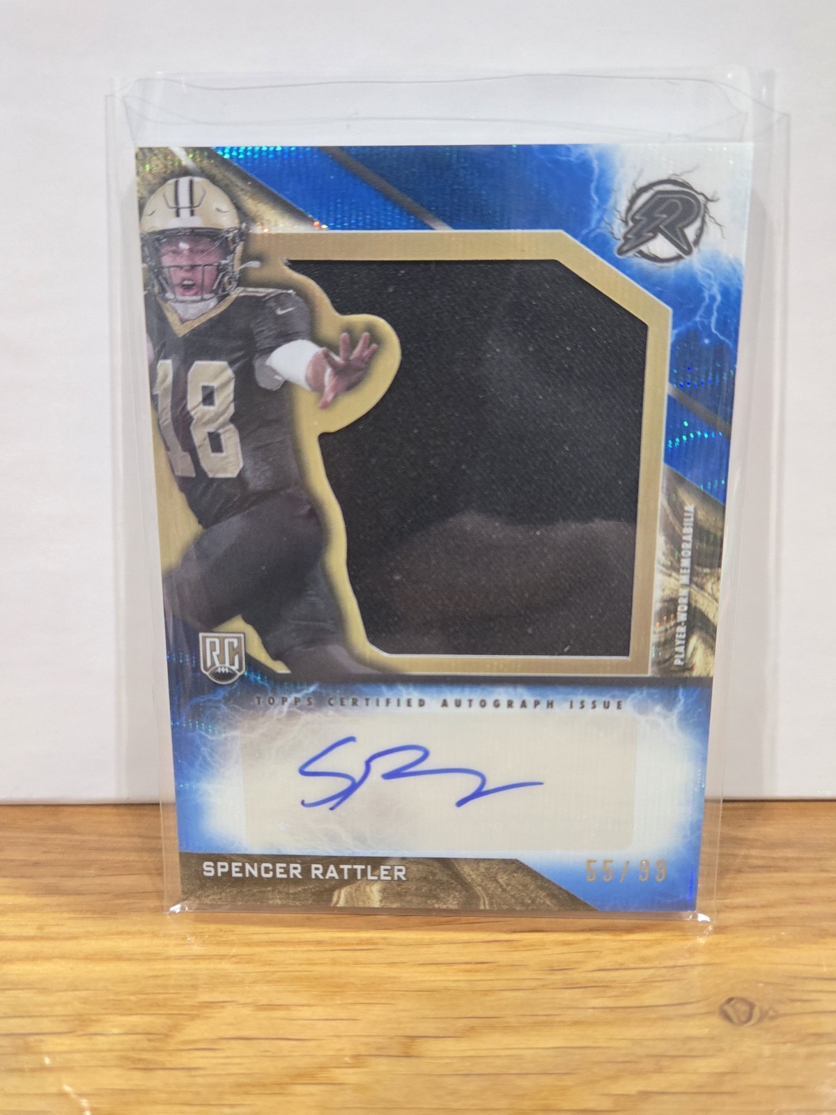 2024 Topps Resurgence - Spencer Rattler #RPA-SR Rookie Patch Auto Blue /99