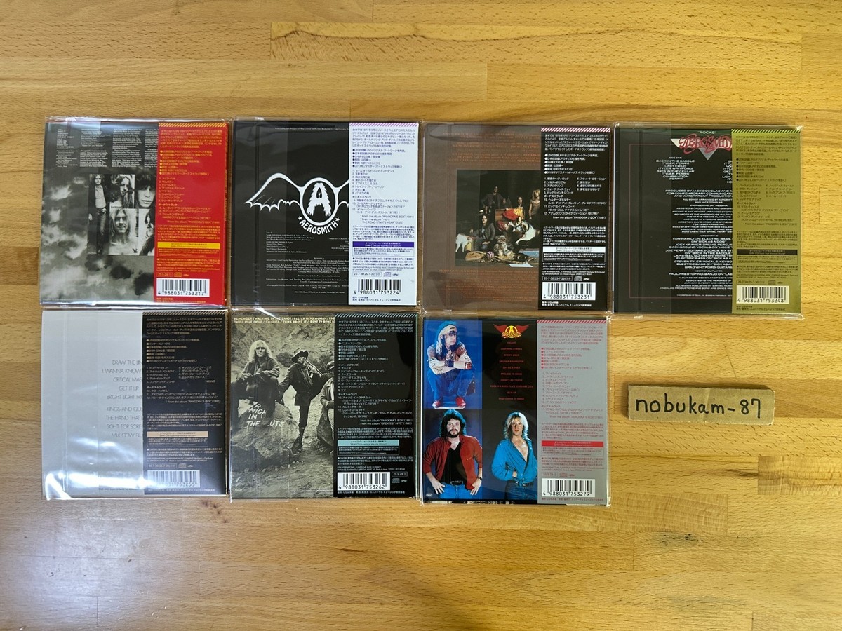 Aerosmith 7 titles Japan paper jacket SHM-CD reissue w/bonus