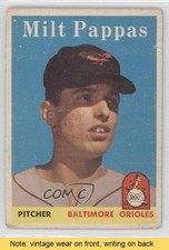 1958 Topps Milt Pappas #457 READ 0b2