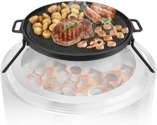 Onlyfire Cast Iron Griddle, Grill Cookware for Solo Stove Bonfire 19.5" Fire Pit