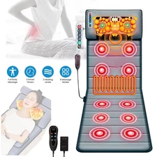 Electric Full Body Heated Massage Mat Neck Back Heating Pad Chair Pad Massage