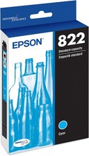 EPSON 822 DURABrite Ultra Ink Standard Capacity Cyan Cartridge T822220-S Works