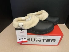 New! Womens Hunter Play Black Sherpa Insulated Clogs. Size 7. Nice Clogs!!!