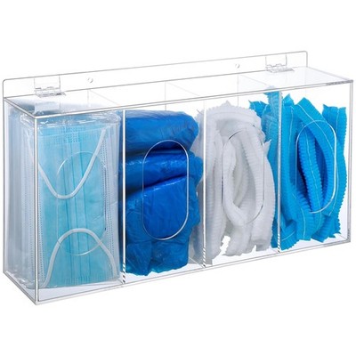 1 Pcs Shoe Cover Dispenser Gloves Holder Wall Mounted Clear Acrylic Face Mask