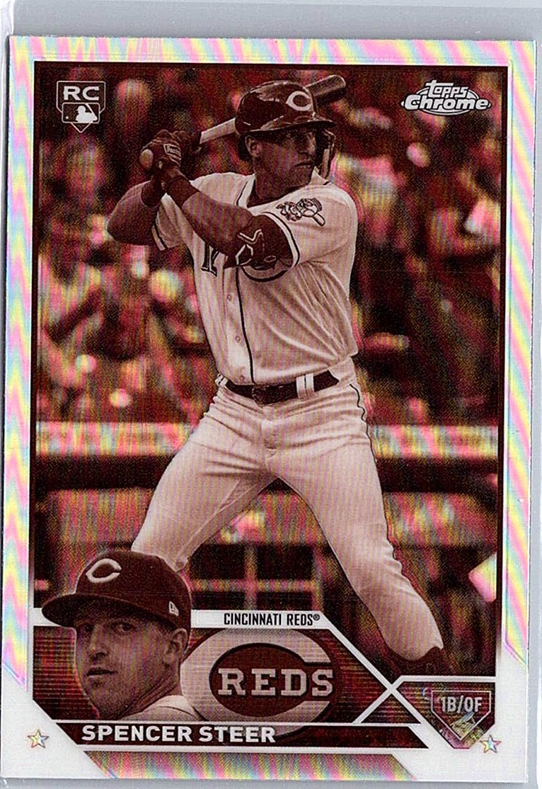 2023 Topps Chrome #146 Spencer Steer Sepia Refractors