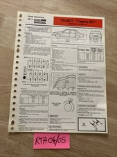 Revue technique Talbot TAGORA