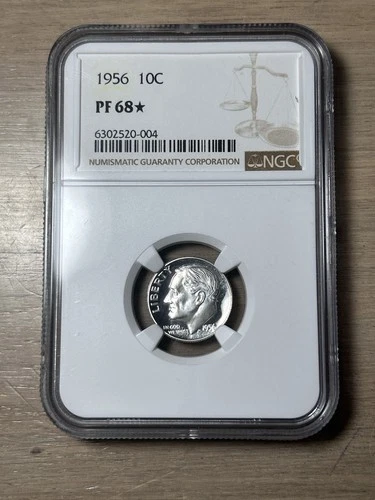 1956 Proof Rosevelt Dime 10c NGC PF68 Star