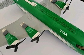 Lego Cargo Plane 7734 City Airport 100% Complete Set 463 Pieces 3 Minifigures