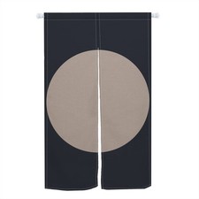 Noren Japanese Style Doorway Curtain White Round Pattern Printed Door Curtain...