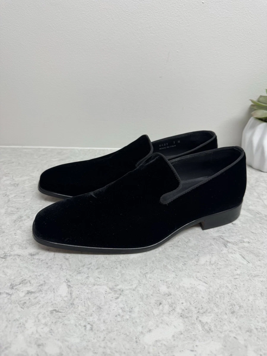Massimo Matteo Black Patent & Velvet Slip-On Loafers Massimo Matteo Men main image 2