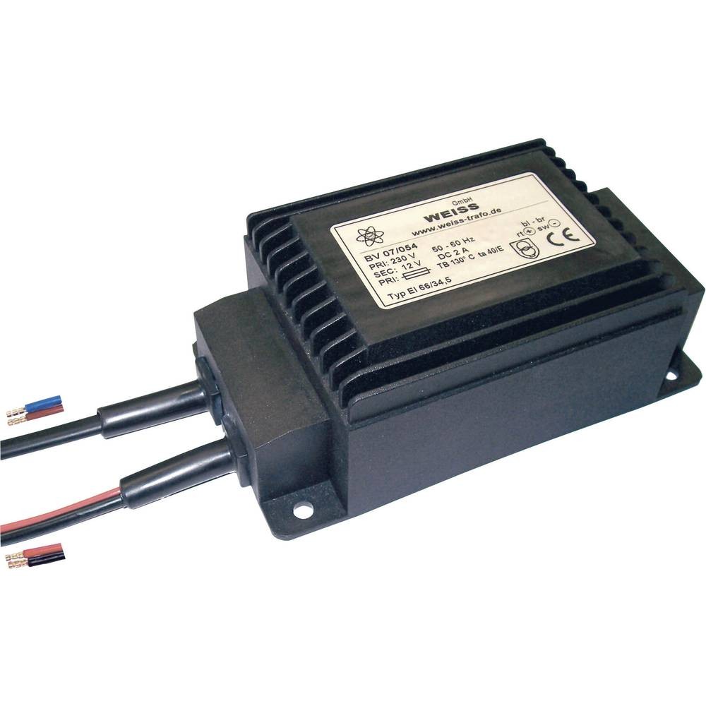 Transformateur d'alimentation compact Weiss Elektrotechnik 07/055 230V 12V 24W