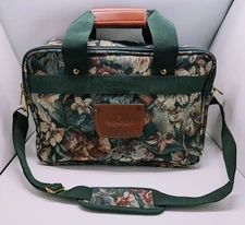 Vintage Ricardo Beverly Hills Santa Cruz Floral Carry-On Duffle Bag Luggage 17"