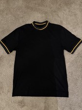 Fendi Roma T-Shirt Men’s Size Medium Black With Yellow Trim