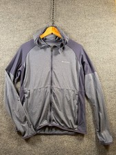 Columbia Women's Omni-Wick Full Zip Lightweight Performance Hoodie Large Gray