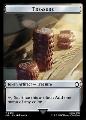 Treasure // Human Knight | MTG Fallout Tokens | Non Foil | NM