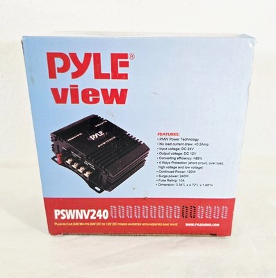 Pyle PSWNV240 DC-DC Power Supply 24V To 12V 240W Peak (120W Continuous) NEW