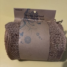 Natural Burlap Ribbon NEW 5.5 x 10 Yards Unwired Burlap Roll