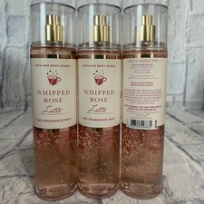 3 Bath Body Works Whipped Rose Latte Fine Fragrance Mist 8 fl oz NEW