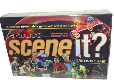 Scene It Powered ESPN Sports Edition NFL NBA MLB NHL The DVD Board Mattel Games