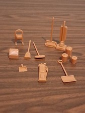 Marx Dollhouse Accessories Reissue Shovel golf clubs Broom Vacuum dust pan 12 pc
