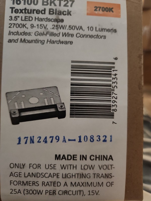 Kichler Hardscape 3.5" LED Textures Black BRAND NEW 2700K