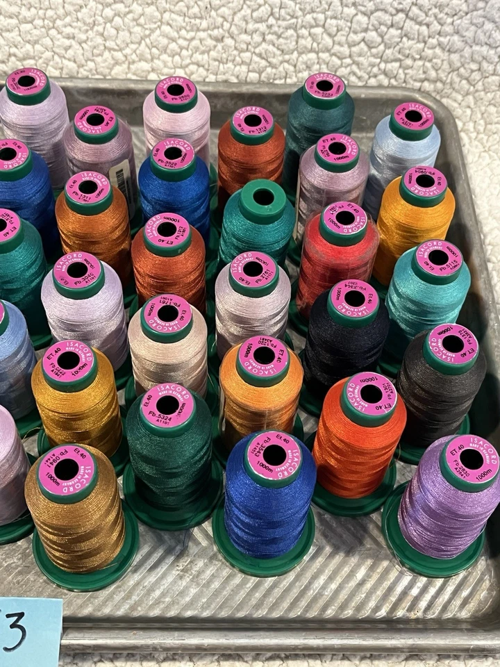 NEW Isacord Embroidery Thread, 1000m — LOT of 50 COLORS — FREE Shipping! #3 - Image 3 of 3