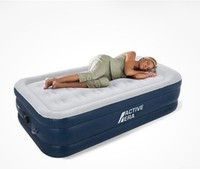 Active Era® Luxury Single Air Bed Air Mattress with Built-in Pump and Pillow