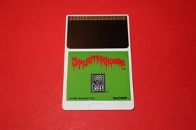 SPLATTERHOUSE FOR TURBOGRAFX 16 TG-16 *IN CASE WITH BAD MANUAL *PLEASE READ*