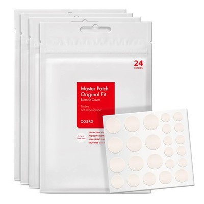 COSRX Acne Pimple Patches Absorbing Hydrocolloid 96 Count (Pack of 4)